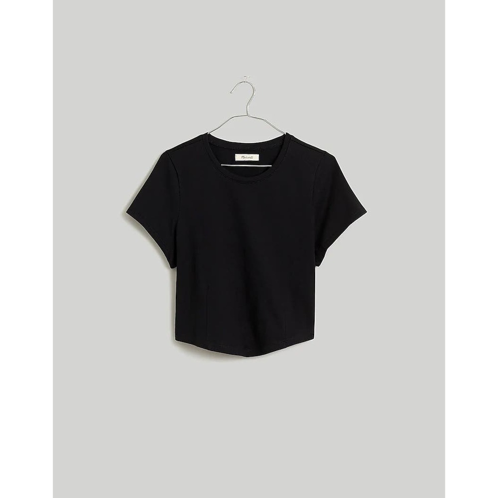 Madewell NWT Black Heavyweight Jersey Crewneck Tee 2XS